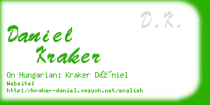 daniel kraker business card